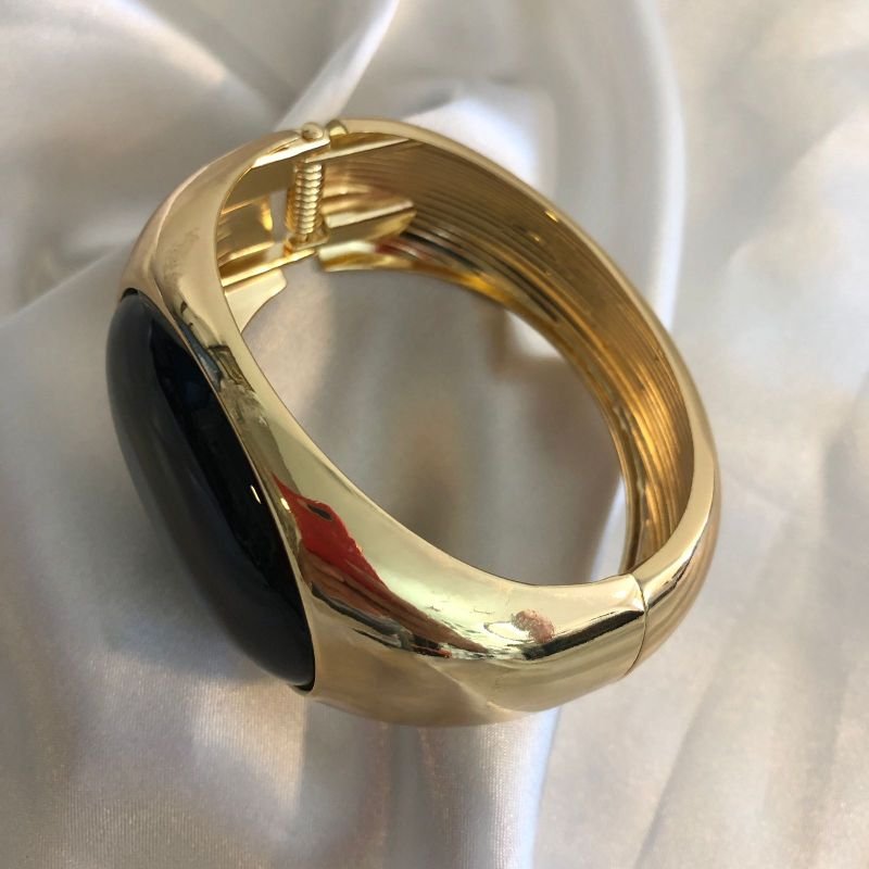 Bracelete Oval Cor Preta