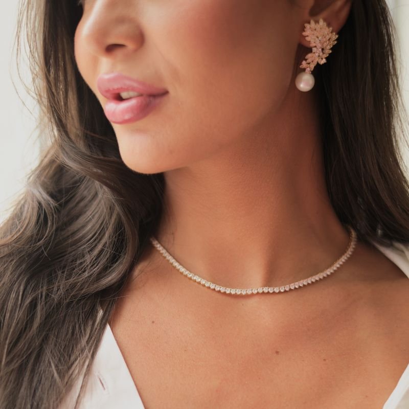 Brinco Luxo com Pérola dourado