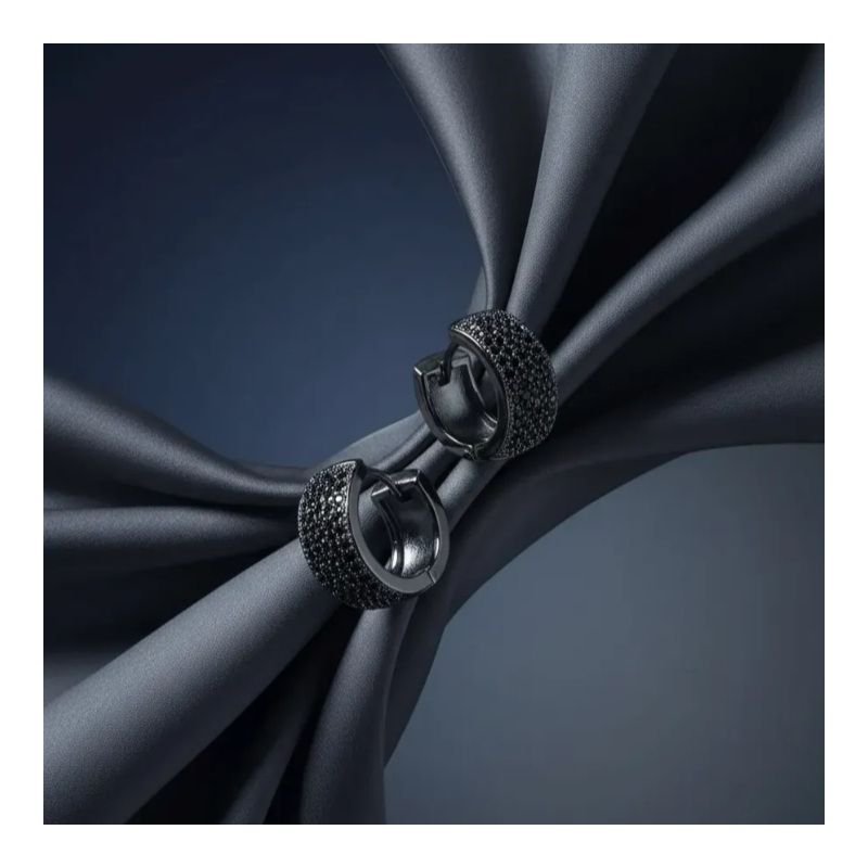Brinco argola Rodio Negro