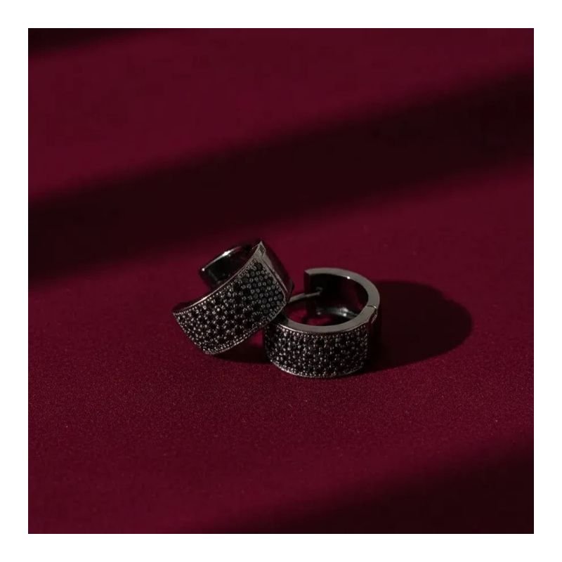 Brinco argola Rodio Negro