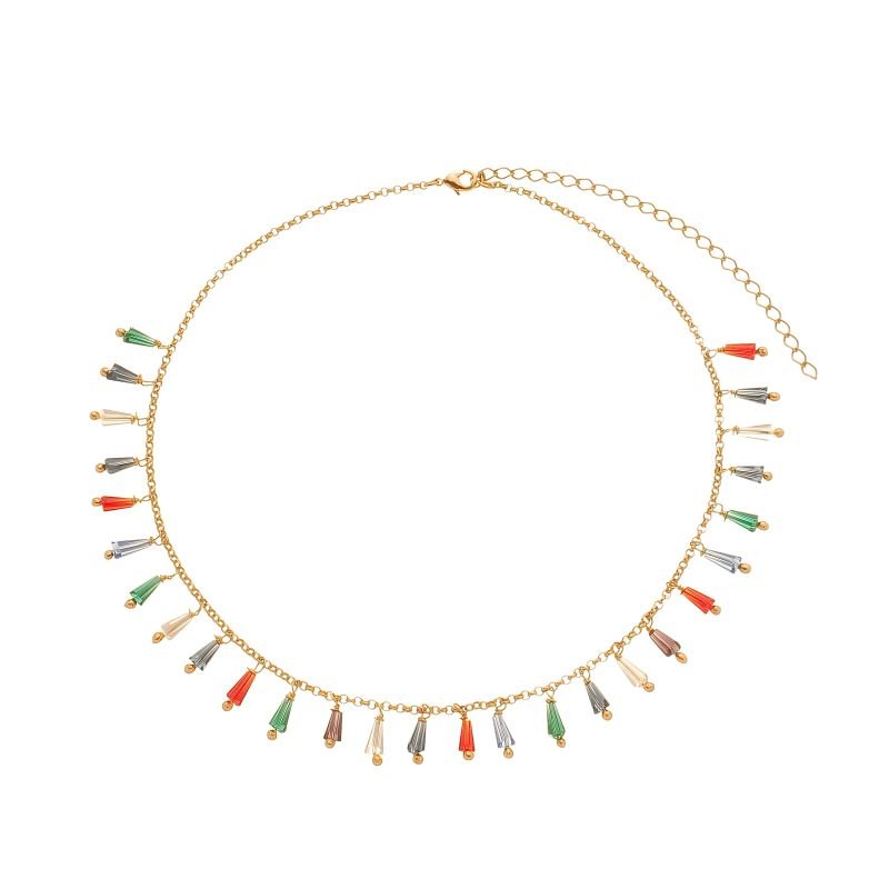 Choker Canutilho Raibow Folheado A Ouro