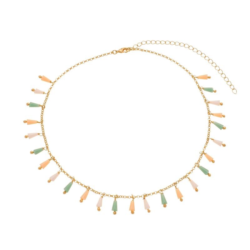 Choker Canutilho Tom Pastel Folheado A Ouro