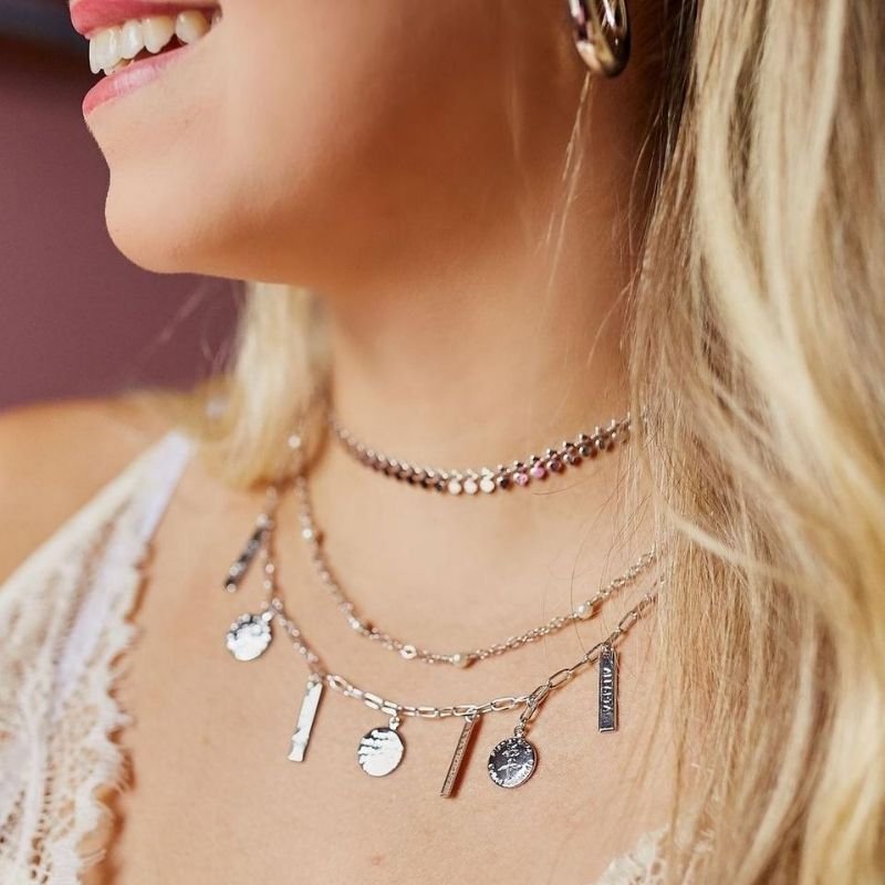 Choker Mini Corações Folheada A Ouro