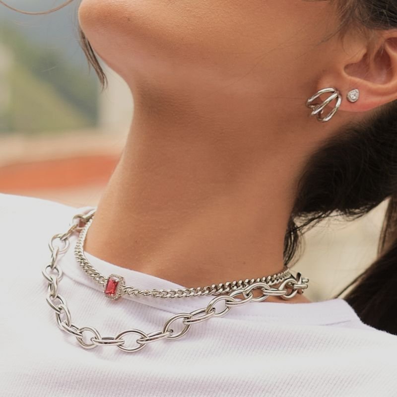 Colar Básico Corrente Prateado