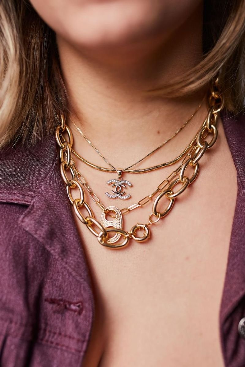 Colar com Pingente Folheado Ouro 18k