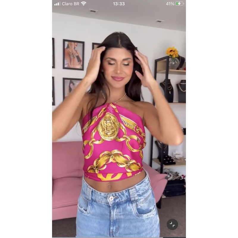 Colar Corrente Regulavel Dourado