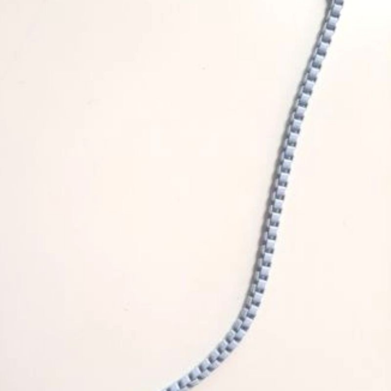 Colar Corrente Veneziana Color Média Azul Bebê 45cm