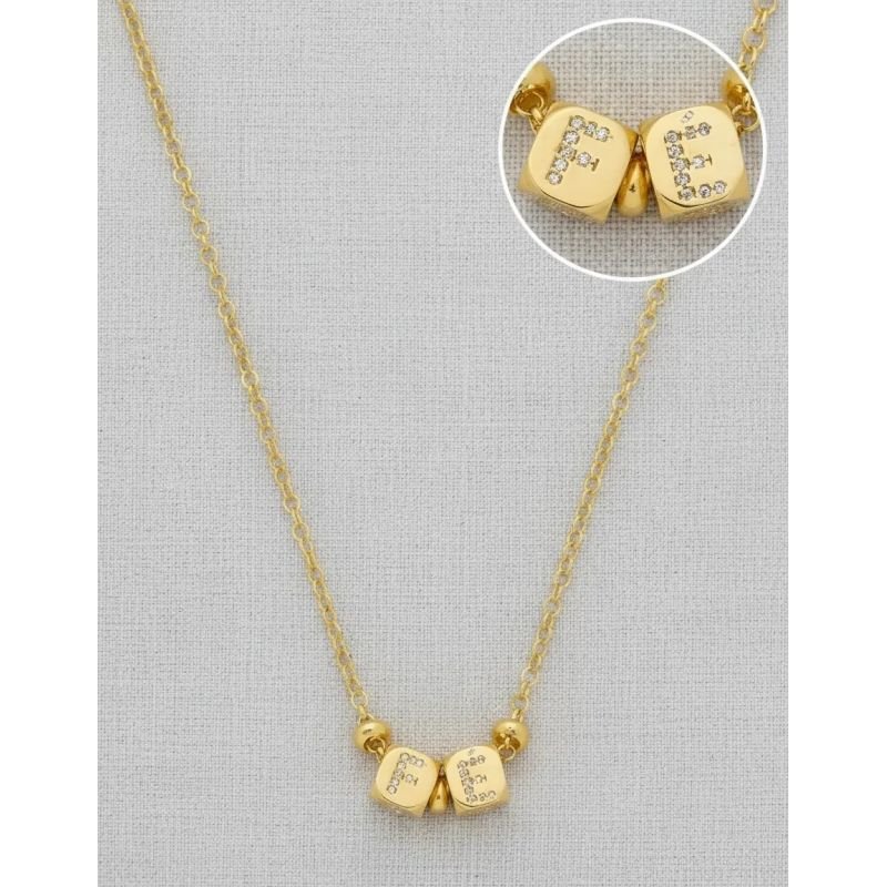 Colar Dadinho Fé Folheado Em Ouro 18k