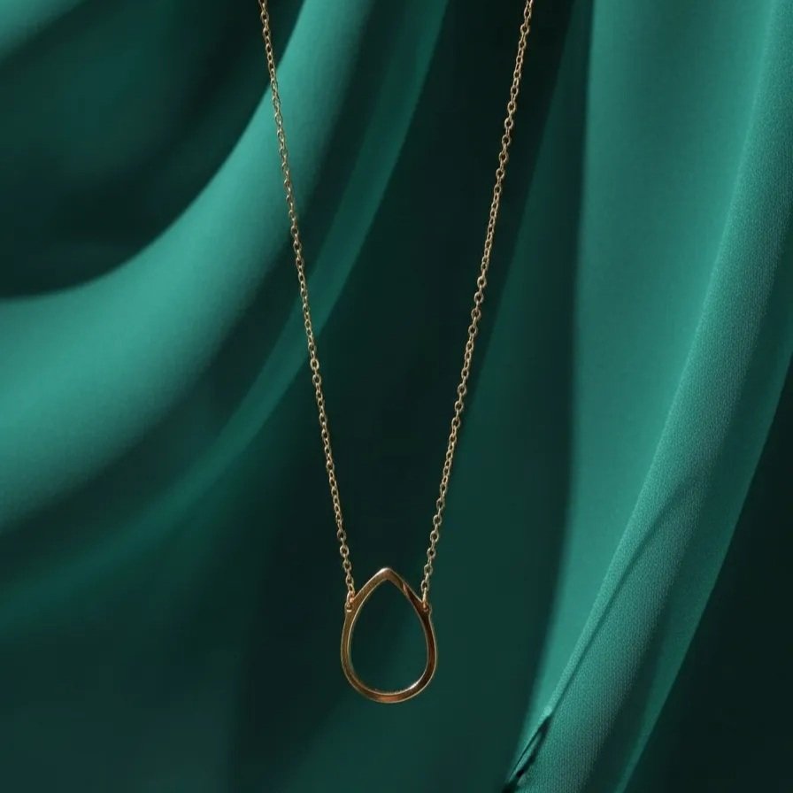 Colar Gota Geometrica Dourado