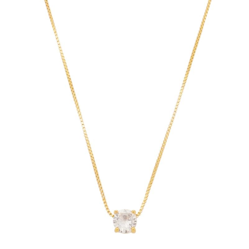 Colar Ponto de Luz 6mm Folheado Ouro 18k