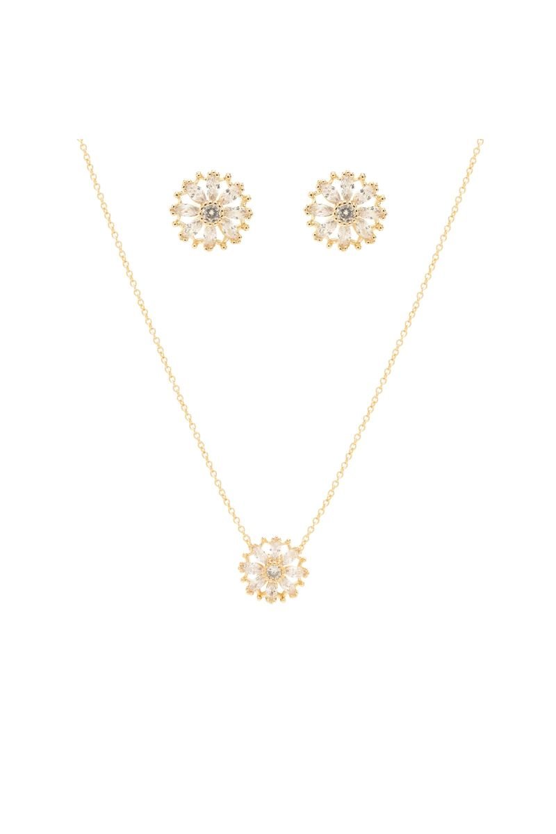 Conjunto Colar e Brinco Flor Imperial