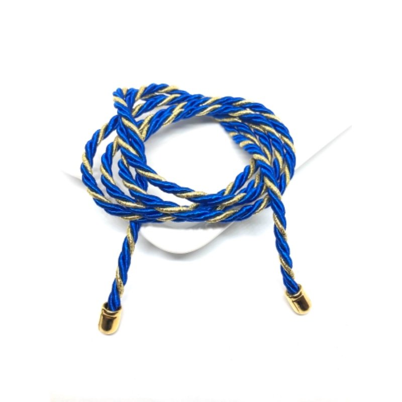 Cordão/Pulseira Marroquino Azul Caneta