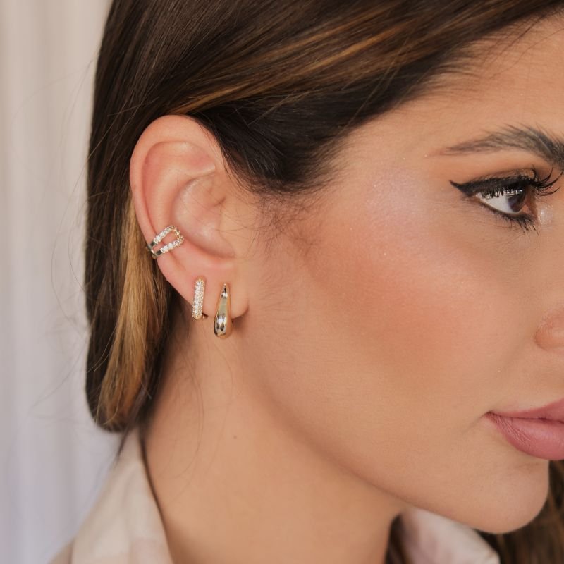 Kit de brinco Mix 3 modelos Dourado