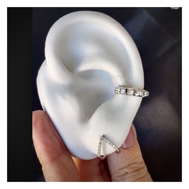 Piercing Fake Spike Prateado