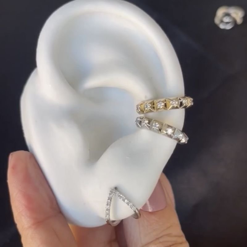 Piercing Fake Spike Prateado