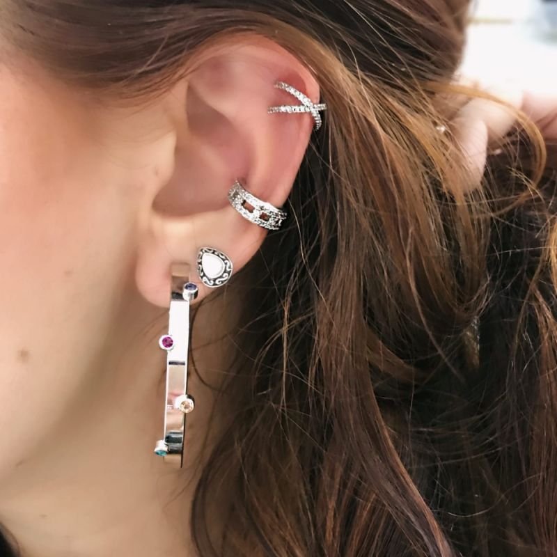 Piercing X Banhado no Ródio