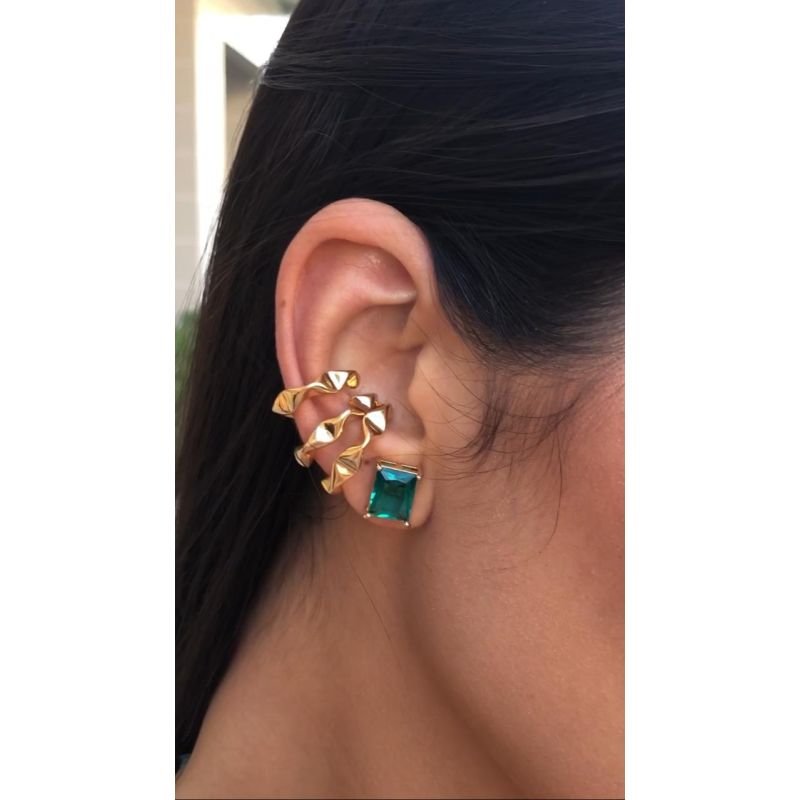 Trio Piercing Fake Prateado