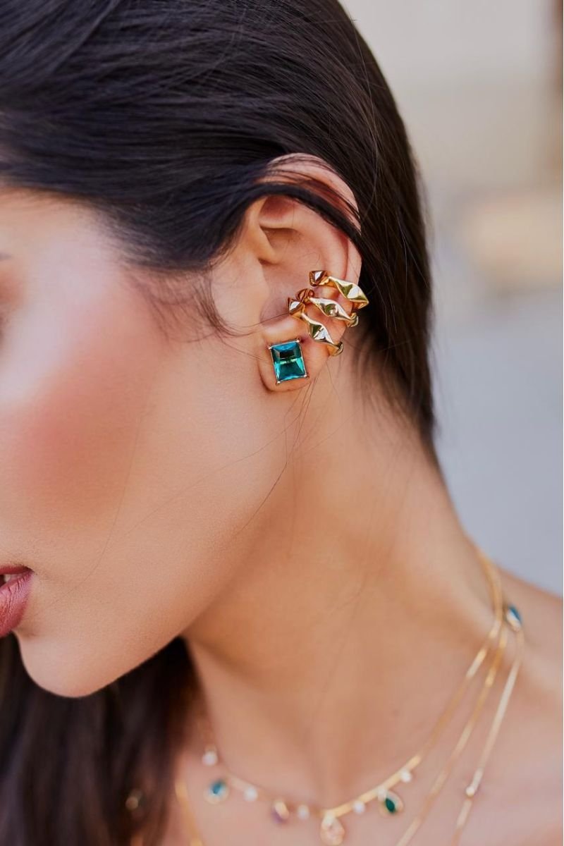 Trio Piercing Fake Dourado