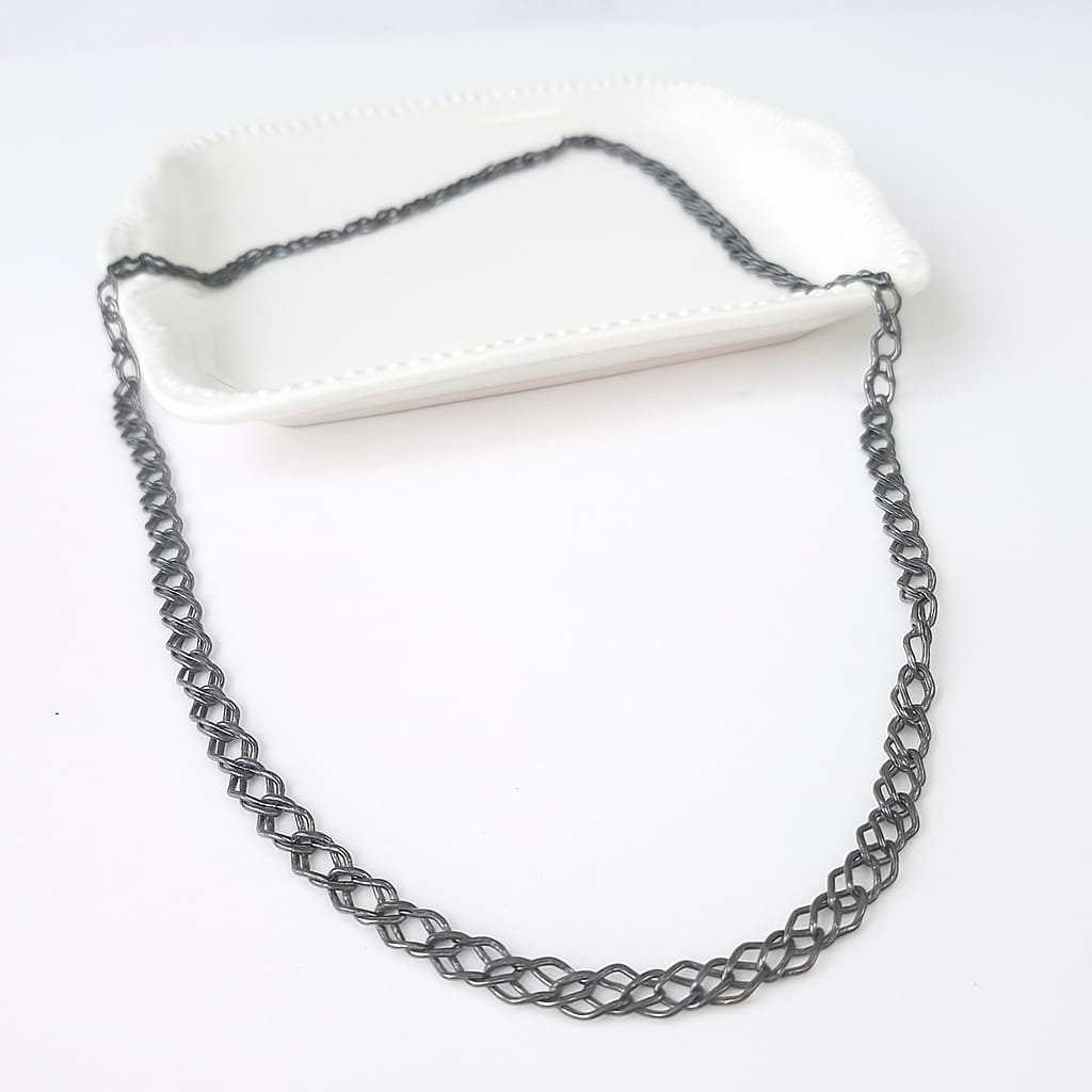 Colar Entrelaço Rodio Negro